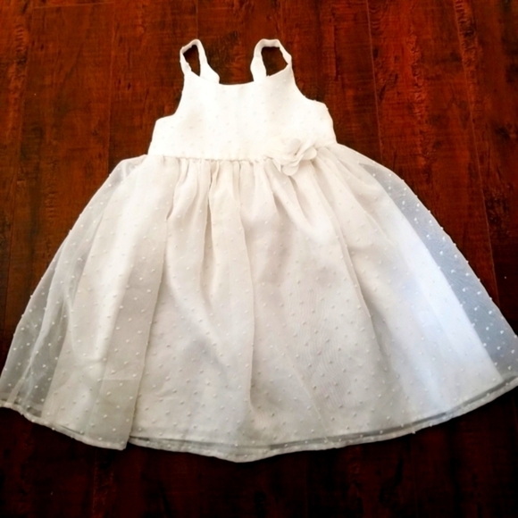 Lili Other - Lilt Girl's White Sleeveless Dotted Swiss Dress 6X
